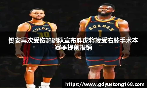 锡安再次受伤鹈鹕队宣布胖虎将接受右膝手术本赛季提前报销